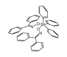 O-triphenylantimony(V) bis(diphenyloximate) Structure