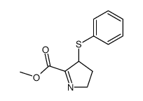 3-Phenylthio-1-pyrrolin-2-carbonsaeure-methylester Structure