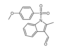 1-(4-methoxyphenyl)sulfonyl-2-methylindole-3-carbaldehyde结构式
