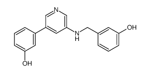 3-[[[5-(3-hydroxyphenyl)pyridin-3-yl]amino]methyl]phenol结构式