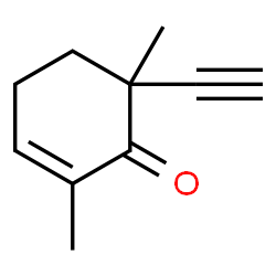2-Cyclohexen-1-one, 6-ethynyl-2,6-dimethyl- (9CI) structure