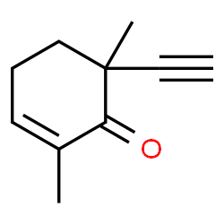 2-Cyclohexen-1-one, 6-ethynyl-2,6-dimethyl- (9CI) Structure