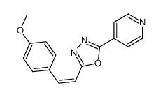 2-[2-(4-methoxyphenyl)ethenyl]-5-pyridin-4-yl-1,3,4-oxadiazole结构式