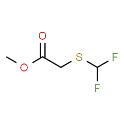 [(Difluoromethyl)thio]acetic acid methyl ester structure