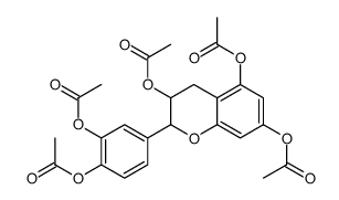 [5,7-diacetyloxy-2-(3,4-diacetyloxyphenyl)-3,4-dihydro-2H-chromen-3-yl] acetate Structure