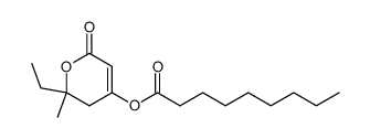 2-ethyl-2-methyl-6-oxo-3,6-dihydro-2H-pyran-4-yl nonanoate结构式