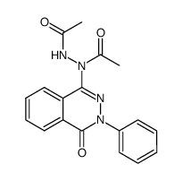 2-phenyl-4-(1,2-diacetylhydrazino)phthalazin-1-one Structure