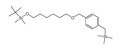 tert-butyldimethyl{[6-({4-[(trimethylsilyl)methyl]benzyl}oxy)hexyl]oxy}silane结构式