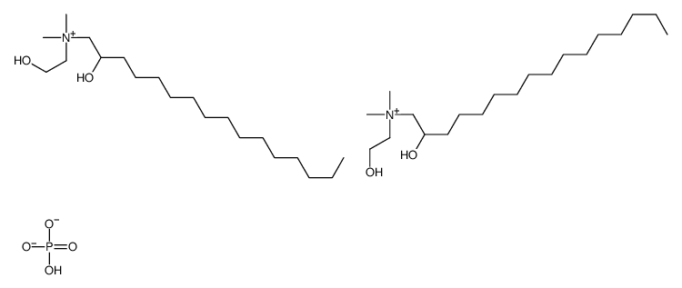 N,N-二甲基-N-(2-羟基乙基)2-羟基十六烷基季铵磷酸盐结构式