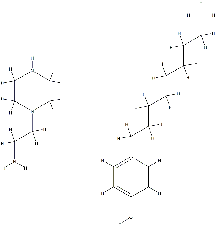 p-nonylphenol, compound with piperazine-1-ethylamine (1:1)结构式