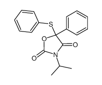 3-isopropyl-5-phenyl-5-(phenylthio)oxazolidine-2,4-dione结构式