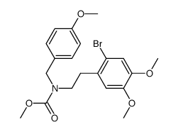 methyl [2-(2-bromo-4,5-dimethoxyphenyl)ethyl](4-methoxybenzyl)-carbamate结构式