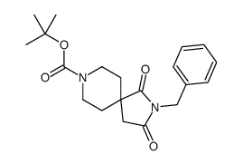2-Methyl-2-propanyl 2-benzyl-1,3-dioxo-2,8-diazaspiro[4.5]decane- 8-carboxylate Structure