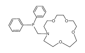 13-[(Diphenylphosphanyl)-methyl]-1,4,7,10-tetraoxa-13-aza-cyclopentadecane Structure