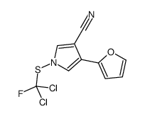 1-[dichloro(fluoro)methyl]sulfanyl-4-(furan-2-yl)pyrrole-3-carbonitrile Structure