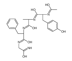 (2S)-2-[[(2R)-2-[[(2S)-2-acetamido-3-(4-hydroxyphenyl)propanoyl]amino]propanoyl]amino]-N-(2-amino-2-oxoethyl)-3-phenylpropanamide结构式