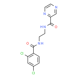 N-{2-[(2,4-Dichlorobenzoyl)amino]ethyl}-2-pyrazinecarboxamide结构式