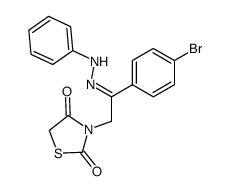 3-p-bromophenacyl-2,4-thiazolidinedione Z-phenylhydrazone结构式
