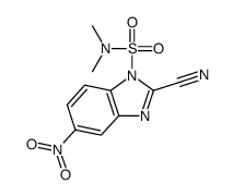 2-cyano-N,N-dimethyl-5-nitrobenzimidazole-1-sulfonamide结构式