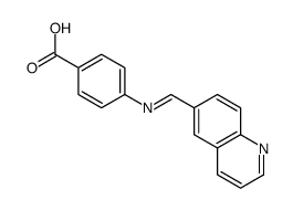 4-(quinolin-6-ylmethylideneamino)benzoic acid结构式