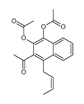 (3-acetyl-2-acetyloxy-4-but-2-enylnaphthalen-1-yl) acetate结构式