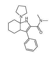 N,N-dimethyl-3-phenyl-7a-(pyrrolidin-1-yl)-3a,4,5,6,7,7a-hexahydro-1H-indole-2-carboxamide Structure