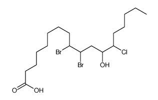 9,10-dibromo-13-chloro-12-hydroxyoctadecanoic acid Structure
