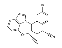 5-(3-bromophenyl)-5-[7-(cyanomethoxy)indol-1-yl]pentanenitrile结构式