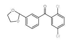2,5-DICHLORO-3'-(1,3-DIOXOLAN-2-YL)BENZOPHENONE Structure