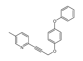 5-methyl-2-[3-(4-phenoxyphenoxy)prop-1-ynyl]pyridine结构式