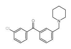 3-CHLORO-3'-PIPERIDINOMETHYL BENZOPHENONE structure