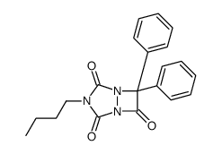 3-butyl-6,6-diphenyl-1,3,5-triazabicyclo[3.2.0]heptane-2,4,7-trione结构式