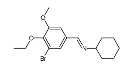 1-(3-bromo-4-ethoxy-5-methoxyphenyl)-N-cyclohexylmethanimine结构式