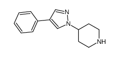 4-(4-Phenyl-1H-pyrazol-1-yl)piperidine结构式
