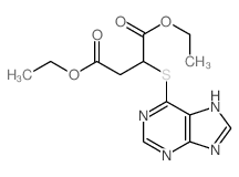 Butanedioic acid, 2-(9H-purin-6-ylthio)-, 1,4-diethyl ester Structure