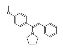 1-[1-(4-methoxyphenyl)-2-phenylethenyl]pyrrolidine Structure