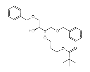 (2S,3S)-3-(1,4-bisbenzyloxy-3-hydroxybutan-2-yloxy)propyl pivalate Structure