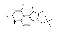 (+/-)-9-chloro-1,2-dimethyl-3-(2,2-dimethylpropyl)-1,2,3,6-tetrahydro-pyrrolo[3,2-f]-quinolin-7-one结构式