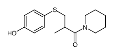 3-(4-hydroxyphenyl)sulfanyl-2-methyl-1-piperidin-1-ylpropan-1-one结构式