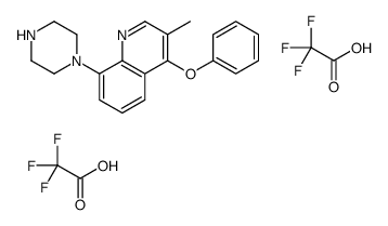 3-methyl-4-phenoxy-8-piperazin-1-ylquinoline,2,2,2-trifluoroacetic acid Structure