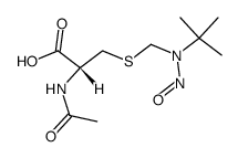 syn-N-Acetyl-S-<(tert-butylnitrosamino)methyl>cystein Structure