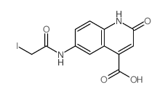 4-Quinolinecarboxylicacid, 1,2-dihydro-6-[(2-iodoacetyl)amino]-2-oxo-结构式