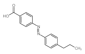 4-(4-propylphenyl)diazenylbenzoic acid structure