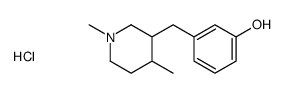 3-[(1,4-dimethylpiperidin-3-yl)methyl]phenol,hydrochloride结构式