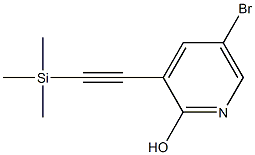 5-broMo-3-((triMethylsilyl)ethynyl)pyridin-2-ol Structure