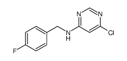 4-Pyrimidinamine, 6-chloro-N-[(4-fluorophenyl)methyl]-结构式