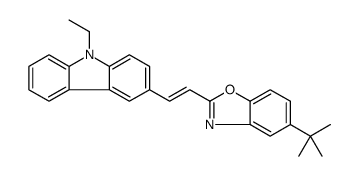 9H-Carbazole, 3-[2-[5-(1,1-dimethylethyl)-2-benzoxazolyl]ethenyl]-9-ethyl Structure