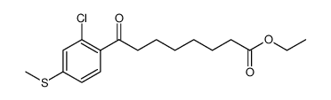 Benzeneoctanoic acid, 2-chloro-4-(methylthio)-η-oxo-, ethyl ester Structure