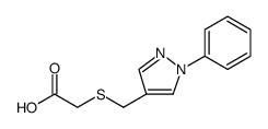 Acetic acid, 2-[[(1-phenyl-1H-pyrazol-4-yl)methyl]thio] Structure