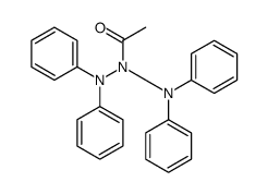 N,N-bis(N-phenylanilino)acetamide Structure